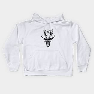 Stag Deer Wild Animal Nature Illustration Art Tattoo Kids Hoodie